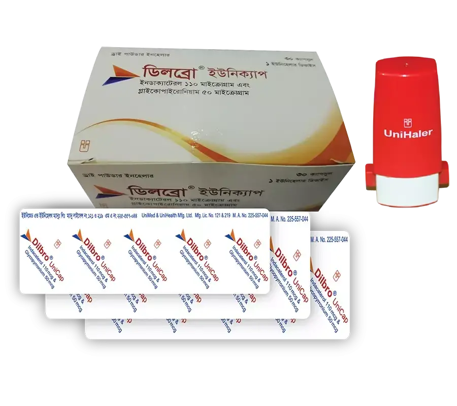 Dilbro UniCap Inhalation Capsule 110 mcg+50 mcg