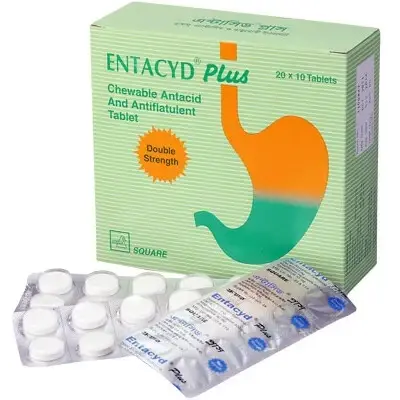 Entacyd Plus Chewable Tablet 400 mg+400 mg+30 mg