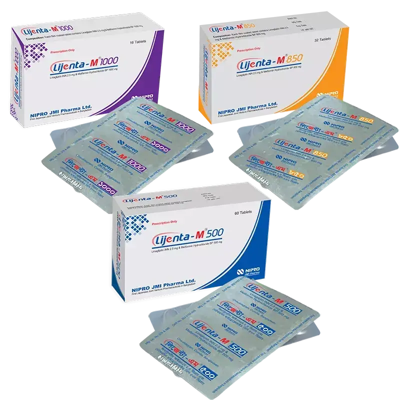 Lijenta-M Tablet 2.5 mg+500 mg : Uses, Dosage, Side Effects, FAQ ...