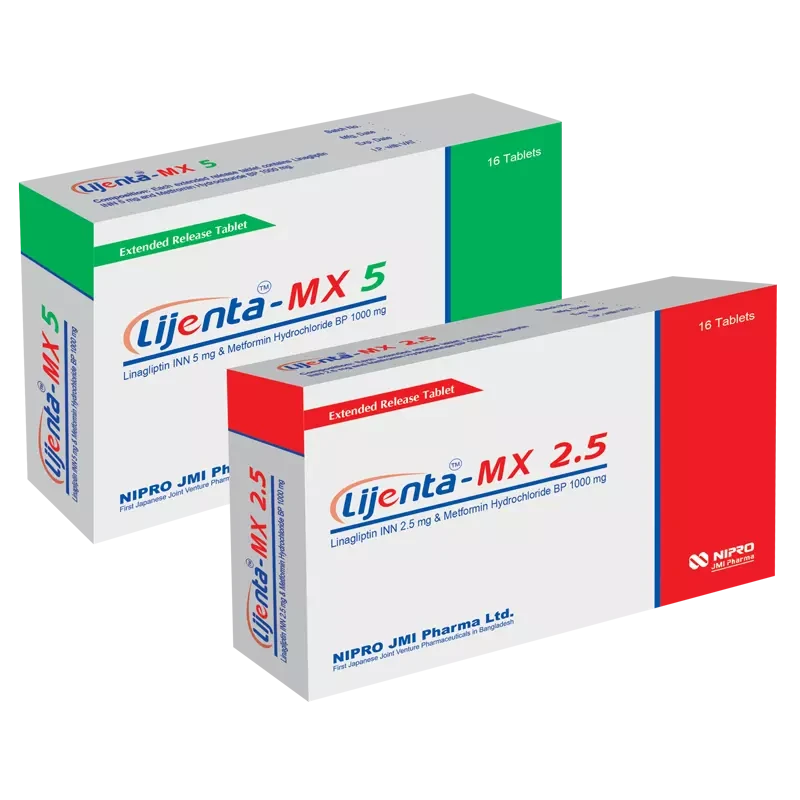 Lijenta-MX Tablet (Extended Release) 2.5 mg+1000 mg