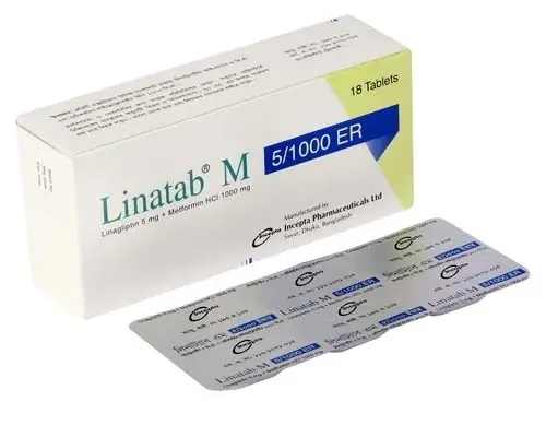 Linatab M ER Tablet (Extended Release) 2.5 mg+1000 mg