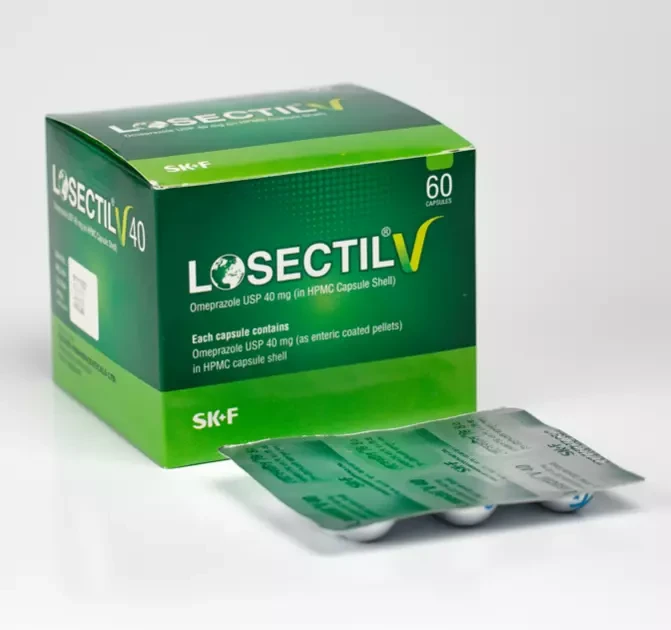 Losectil V Capsule (Enteric Coated Pellets) 20 mg