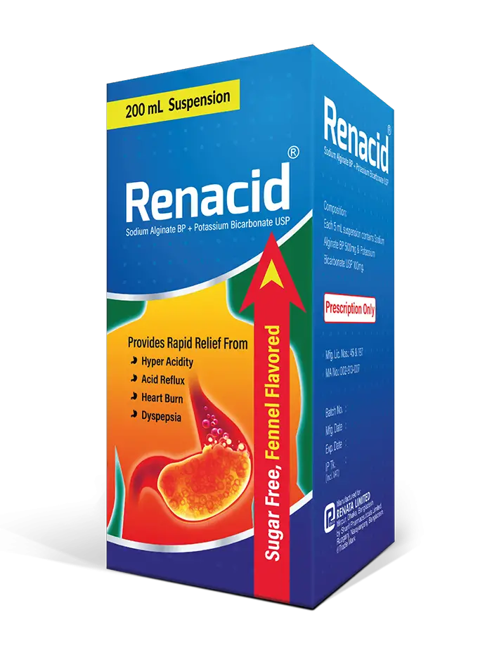 Renacid Oral Suspension (500 mg+100 mg)/5 ml