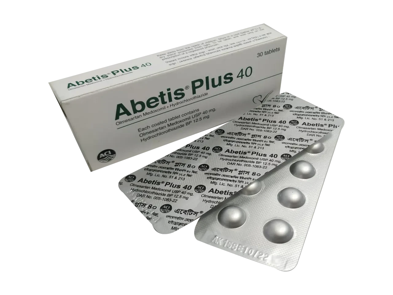 Abetis Plus 40 mg+12.5 mg Tablet