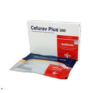 Cefurav Plus 500 mg+125 mg Tablet