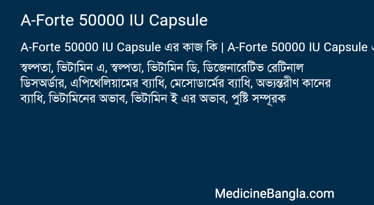 A-Forte 50000 IU Capsule in Bangla