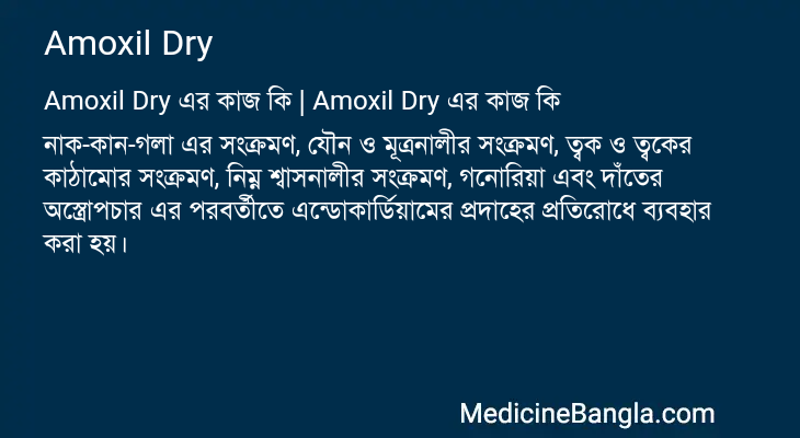 Amoxil Dry in Bangla