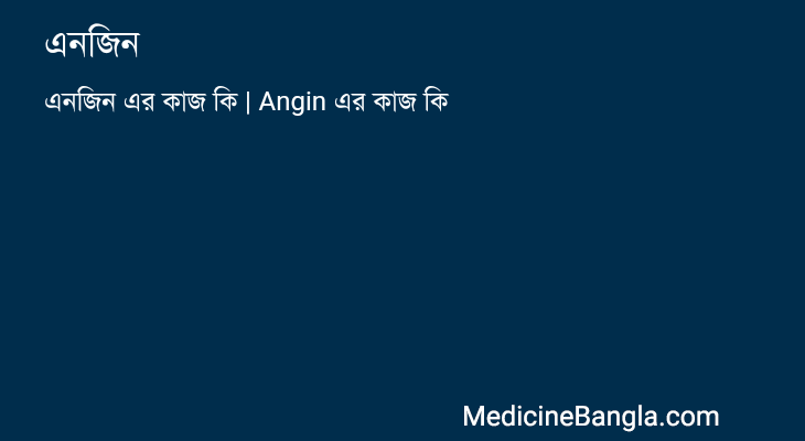 এনজিন in Bangla