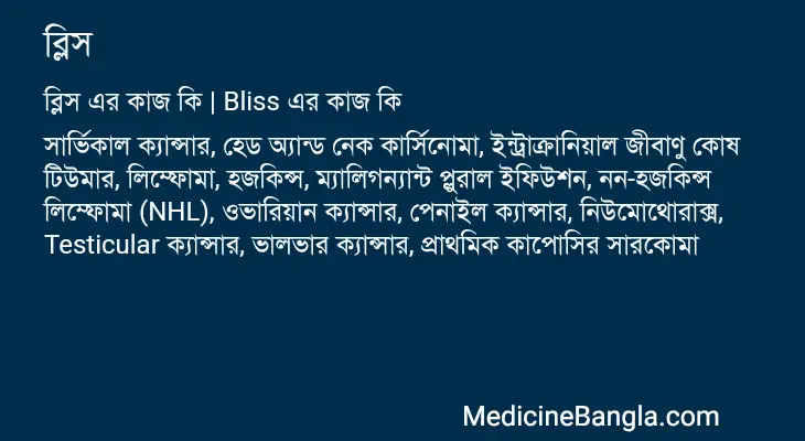 ব্লিস in Bangla