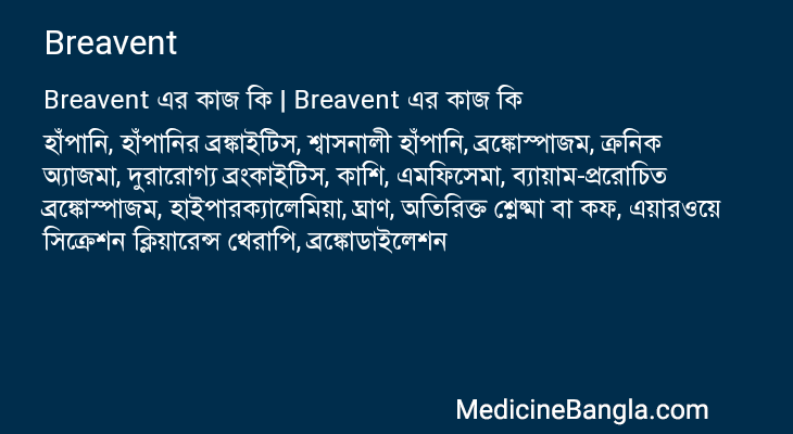 Breavent in Bangla