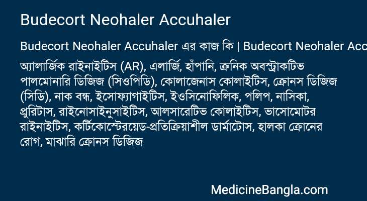 Budecort Neohaler Accuhaler in Bangla