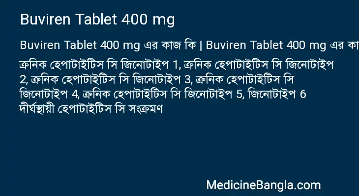 Buviren Tablet 400 mg in Bangla