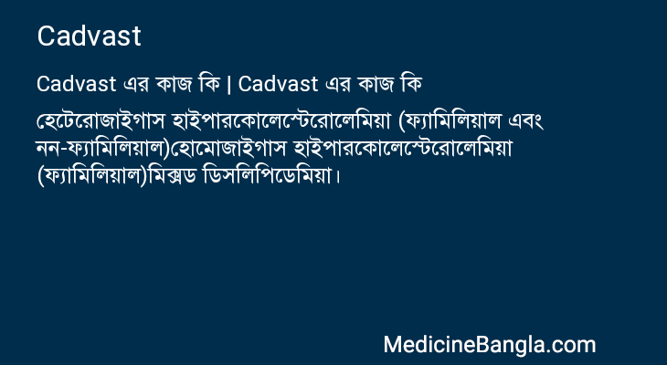 Cadvast in Bangla