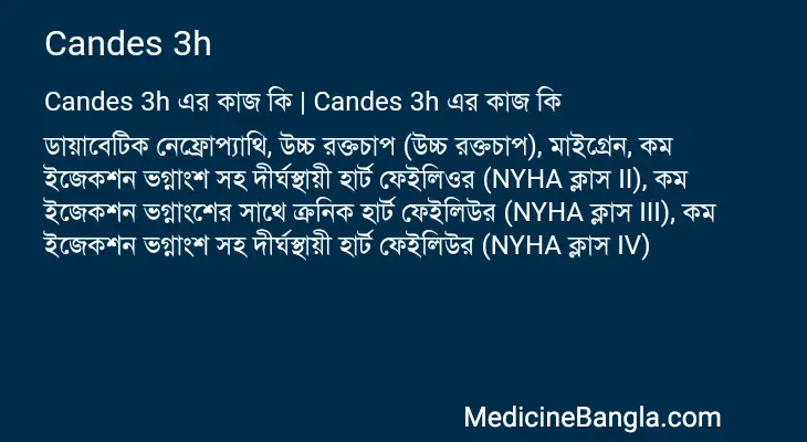 Candes 3h in Bangla