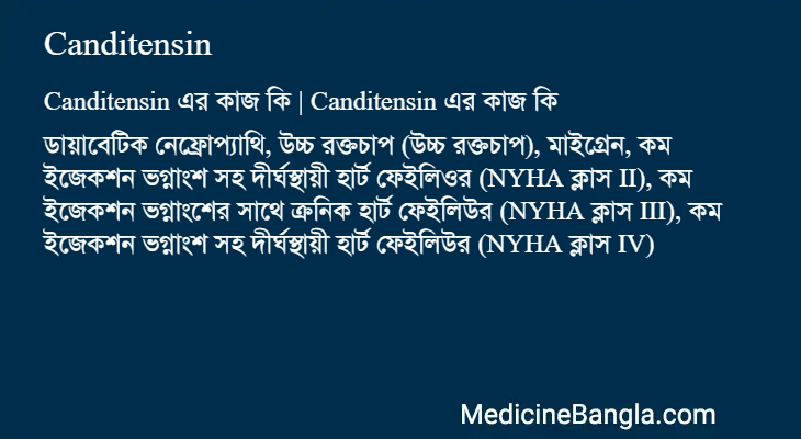 Canditensin in Bangla