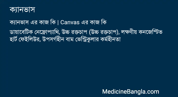 ক্যানভাস in Bangla