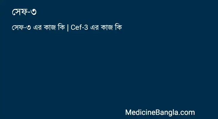 সেফ-৩ in Bangla