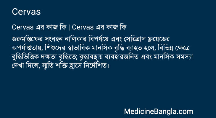 Cervas in Bangla