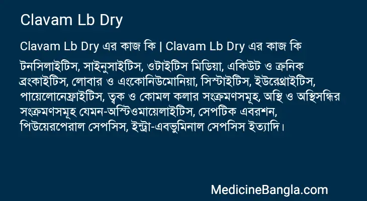 Clavam Lb Dry in Bangla