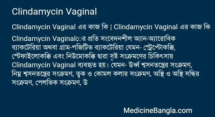 Clindamycin Vaginal in Bangla