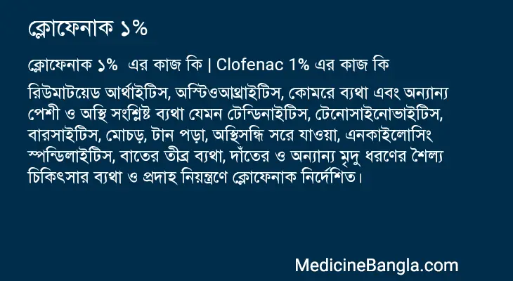 ক্লোফেনাক ১%  in Bangla