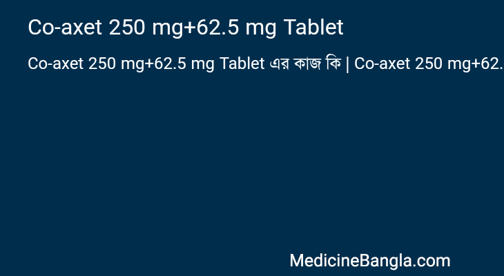 Co-axet 250 mg+62.5 mg Tablet in Bangla