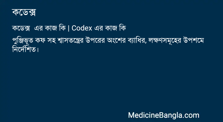 কডেক্স  in Bangla