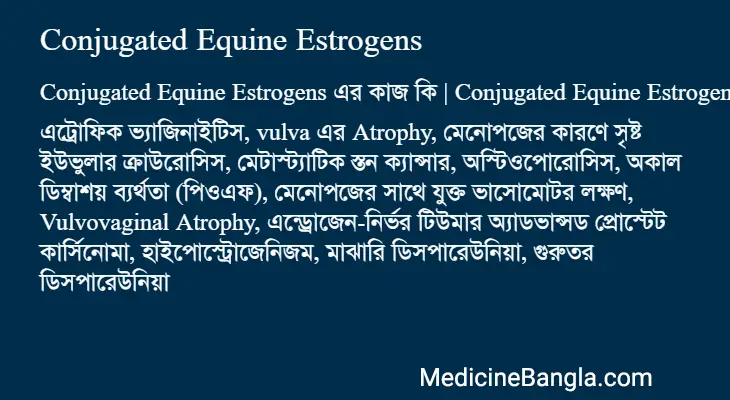 Conjugated Equine Estrogens in Bangla