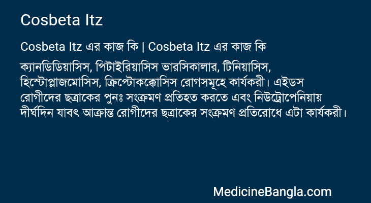 Cosbeta Itz in Bangla