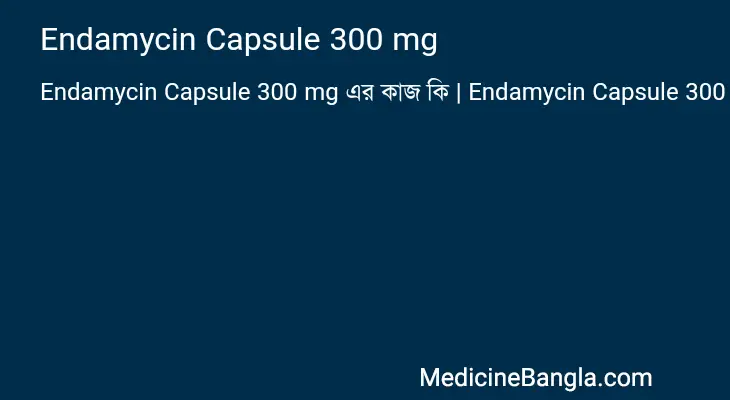 Endamycin Capsule 300 mg in Bangla