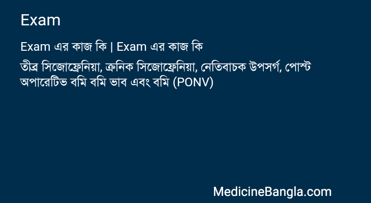 Exam in Bangla