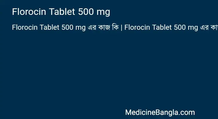 Florocin Tablet 500 mg in Bangla