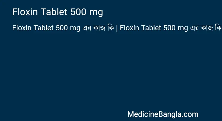 Floxin Tablet 500 mg in Bangla