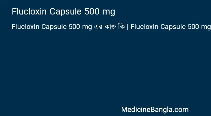 Flucloxin Capsule 500 mg in Bangla