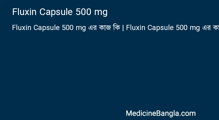 Fluxin Capsule 500 mg in Bangla