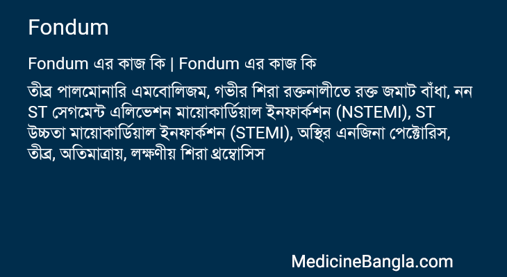 Fondum in Bangla