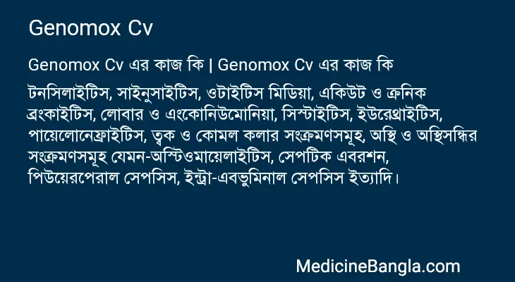 Genomox Cv in Bangla