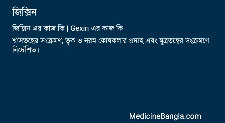 জিক্সিন in Bangla