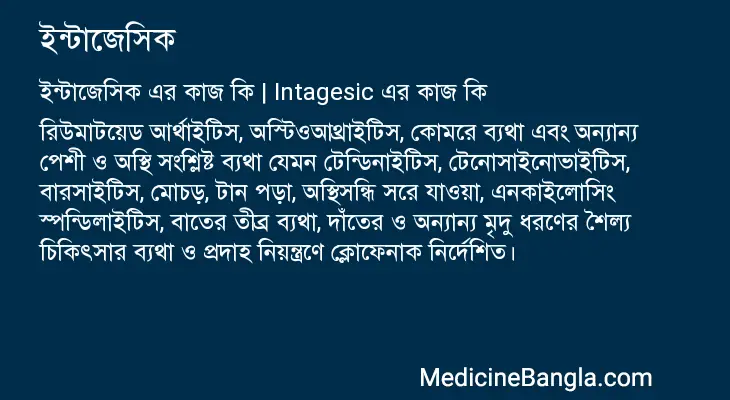 ইন্টাজেসিক in Bangla