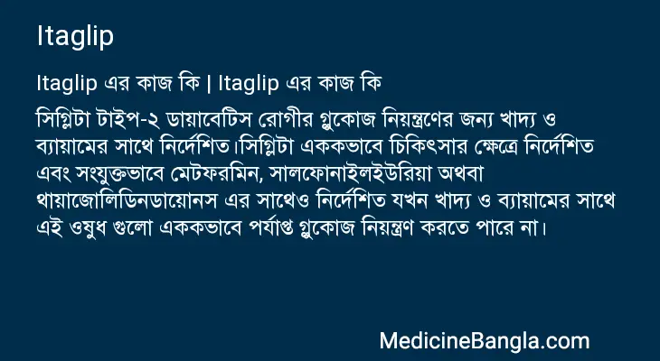 Itaglip in Bangla