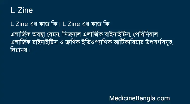 L Zine in Bangla