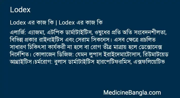 Lodex in Bangla