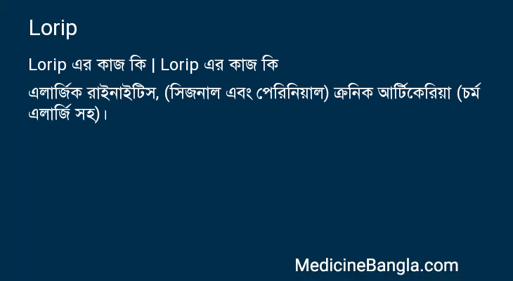 Lorip in Bangla