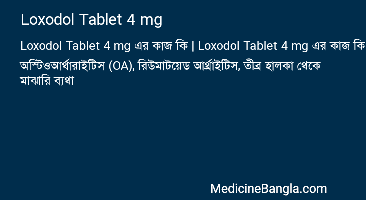 Loxodol Tablet 4 mg in Bangla