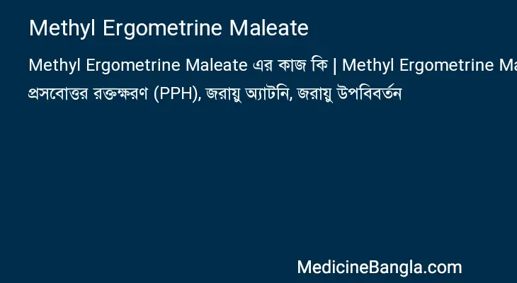 Methyl Ergometrine Maleate in Bangla