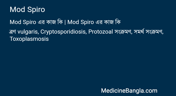 Mod Spiro in Bangla