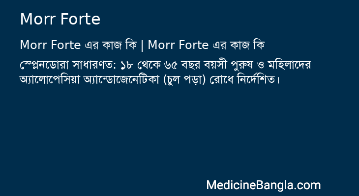 Morr Forte in Bangla