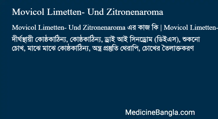 Movicol Limetten- Und Zitronenaroma in Bangla