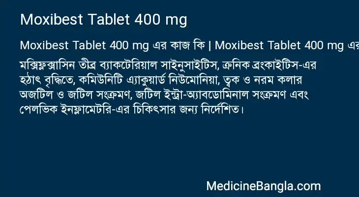 Moxibest Tablet 400 mg in Bangla