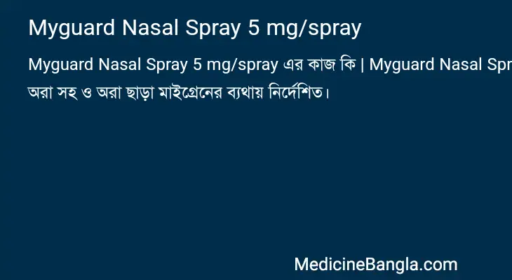 Myguard Nasal Spray 5 mg/spray in Bangla